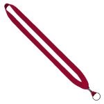 3/4" Cotton Lanyard with Metal Crimp & Split-Ring - 3