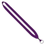 3/4" Cotton Lanyard with Metal Crimp & Split-Ring - 5