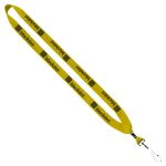 3/4" Cotton Lanyard with Metal Crimp & Swivel Snap Hook - 6