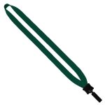 3/4" Cotton Lanyard with Plastic Clamshell & Bulldog Clip - 1