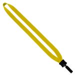 3/4" Cotton Lanyard with Plastic Clamshell & Bulldog Clip - 2