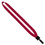 3/4" Cotton Lanyard with Plastic Clamshell & Bulldog Clip - 5