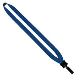 3/4" Cotton Lanyard with Plastic Clamshell & Bulldog Clip - 6