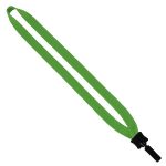 3/4" Cotton Lanyard with Plastic Clamshell & Bulldog Clip - 8