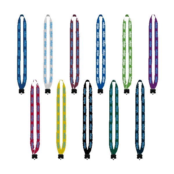 34-Cotton-Lanyard-with-Plastic-Clamshell-O-Ring-LC34P 3/4" Cotton Lanyard with Plastic Clamshell & O-Ring