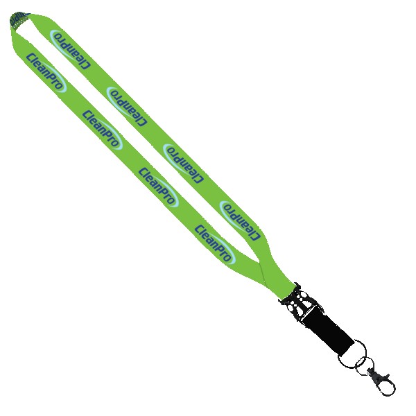 3/4" Dye-Sublimated Lanyard w/ Slide Buckle Release