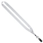 3/4" Dye-Sublimated Lanyard with Metal Crimp and Metal Bulldog Clip w/ Swivel - 1