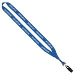 3/4" Dye-Sublimated Lanyard with Metal Crimp and Metal Bulldog Clip w/ Swivel - 2