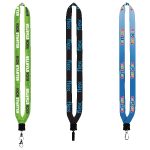 3/4" Dye-Sublimated Lanyard with Plastic Clamshell & Plastic O-Ring