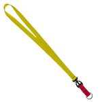 3/4" Multi color (Top and bottom) Nylon Lanyard with Plastic Slide Buckle R - 3