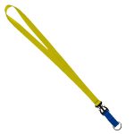 3/4" Multi color (Top and bottom) Nylon Lanyard with Plastic Slide Buckle R - 4