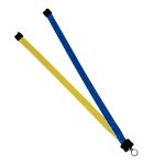 3/4" Multi color (left and right) Polyester Lanyard with Plastic Clamshell - 3