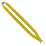 3/4" Polyester Lanyard with Sewn Silver Metal Split-Ring - 3