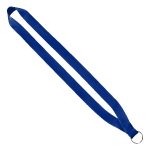3/4" Polyester Lanyard with Sewn Silver Metal Split-Ring - 4