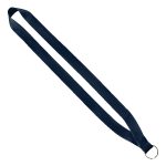 3/4" Polyester Lanyard with Sewn Silver Metal Split-Ring - 5