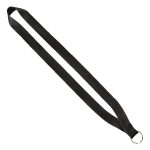 3/4" Polyester Lanyard with Sewn Silver Metal Split-Ring - 6