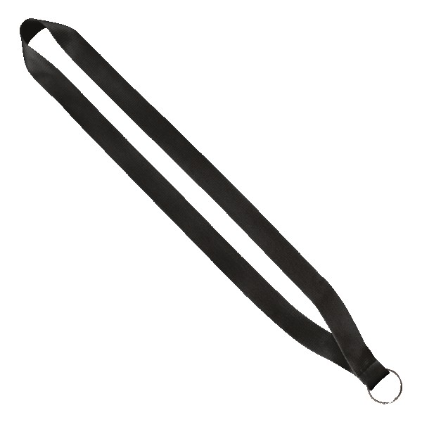 3/4" Polyester Lanyard with Sewn Silver Metal Split-Ring - 6