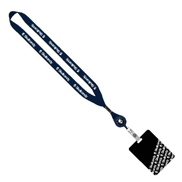 34-Retractable-Lanyard-with-3-x-4-ID-Badge-LP34MZIP-BCP34 3/4" Retractable Lanyard with 3" x 4" ID Badge