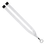 3/4" rPET Dye-Sublimated Lanyard w/ Metal Crimp & Metal Split-Ring - 3