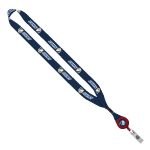 3/4" rPET Dye-Sublimated Lanyard with Metal Crimp And Badge Reel - 2