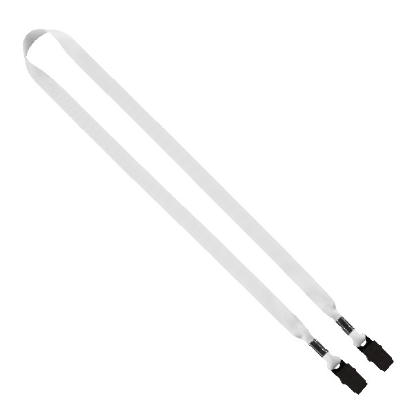 5/8" Dye-Sublimated Tubular Double Bulldog Clip Lanyard - 1
