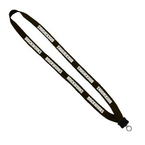 5/8" Polyester Lanyard with Plastic Clamshell & O-Ring