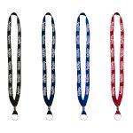 5/8" Polyester Shoelace Lanyard with Metal Crimp & Split-Ring