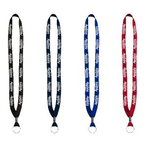 5/8" Polyester Shoelace Lanyard with Metal Crimp & Split-Ring