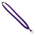 5/8" Polyester Shoelace Lanyard with Metal Crimp & Split-Ring - 5