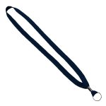 5/8" Polyester Shoelace Lanyard with Metal Crimp & Split-Ring - 6
