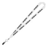 3/4" Eco Friendly rPET Lanyard w/ Bulldog Clip - 5