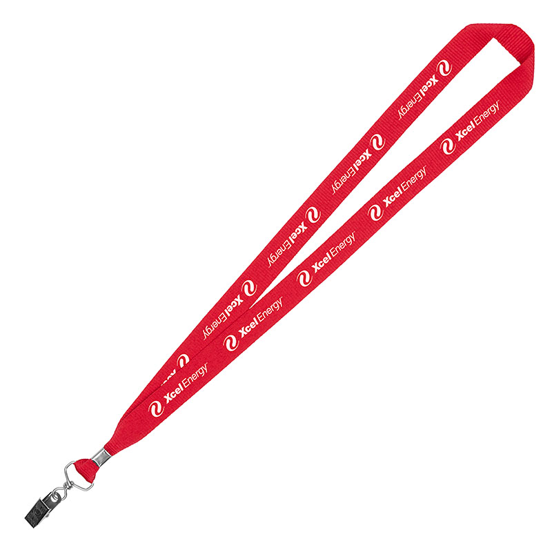 3/4" Eco Friendly rPET Lanyard w/ Bulldog Clip - 6