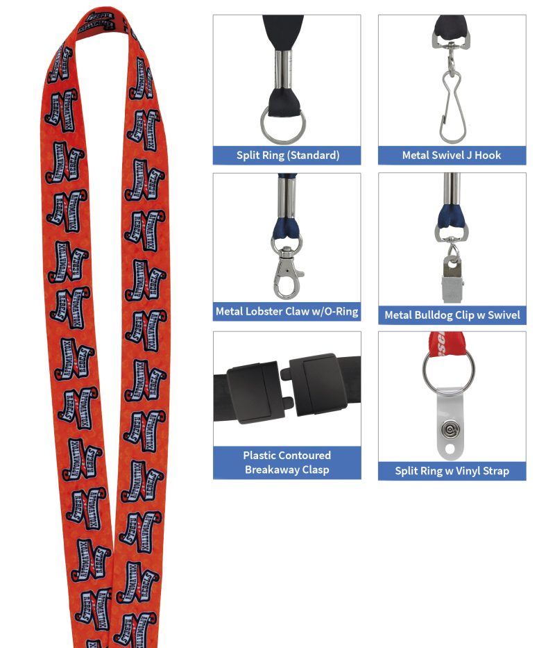 Good Value™ 1" RPET Fine-Print Lanyard