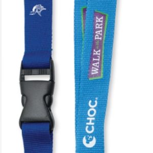 Flat Polyester Lanyard w/ 1 Color Print (1/2")