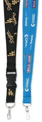 Flat Polyester Lanyard w/ 1 Color Print (3/4")
