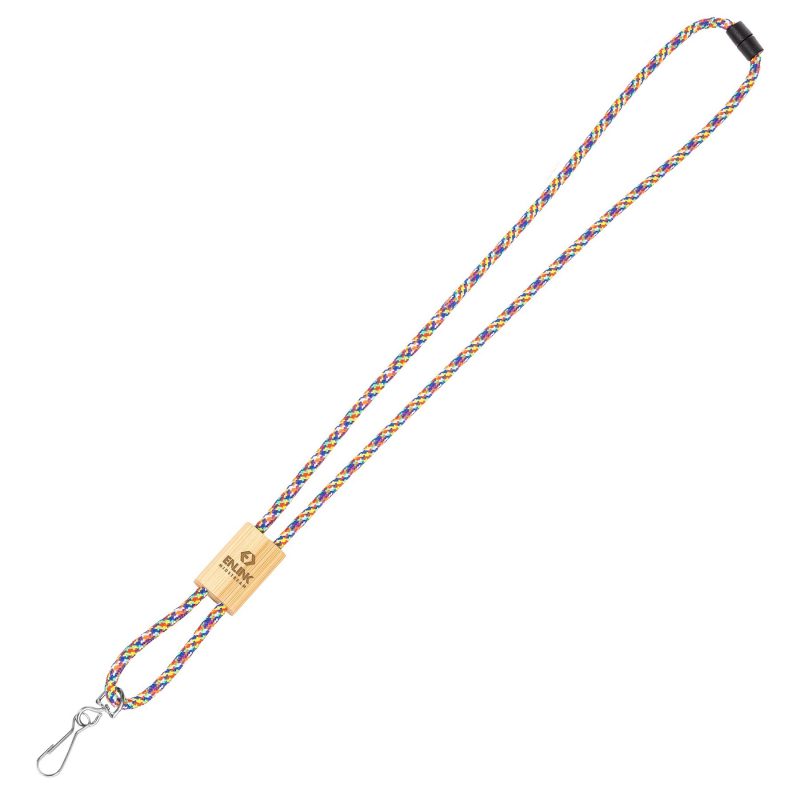 Braided Rope Lanyard with Bamboo Adjuster (Factory Direct) 10-12 Weeks - 6