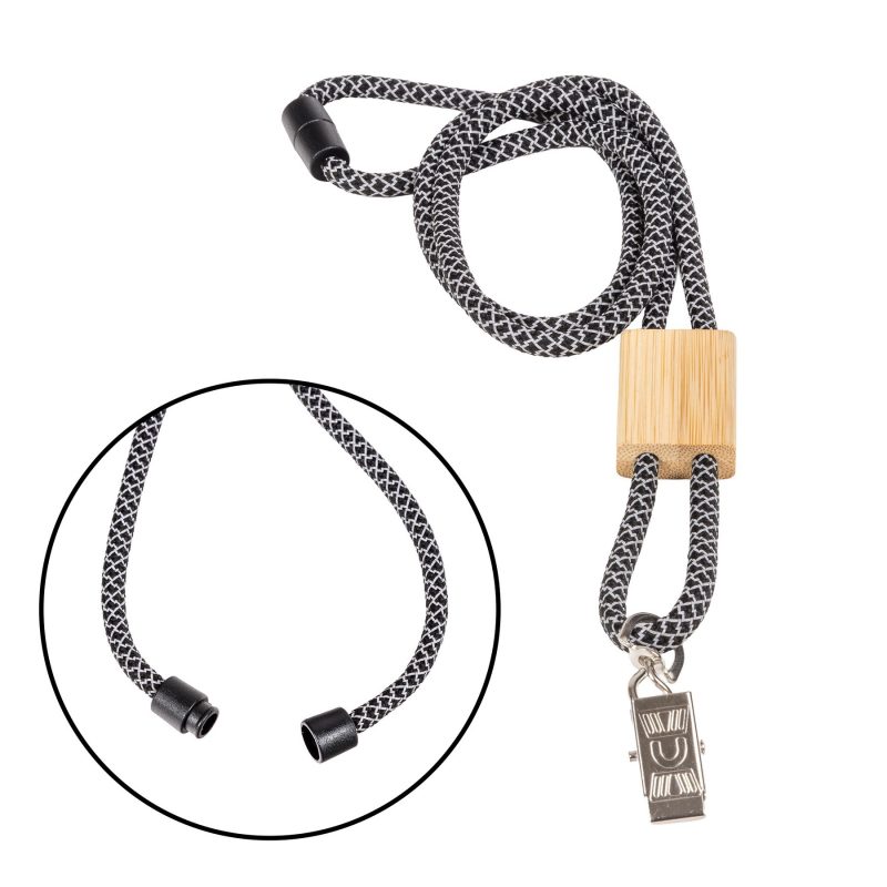 Braided Rope Lanyard with Bamboo Adjuster (Factory Direct) 10-12 Weeks - 7