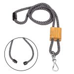 Braided Rope Lanyard with Bamboo Adjuster - 1