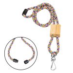 Braided Rope Lanyard with Bamboo Adjuster - 3