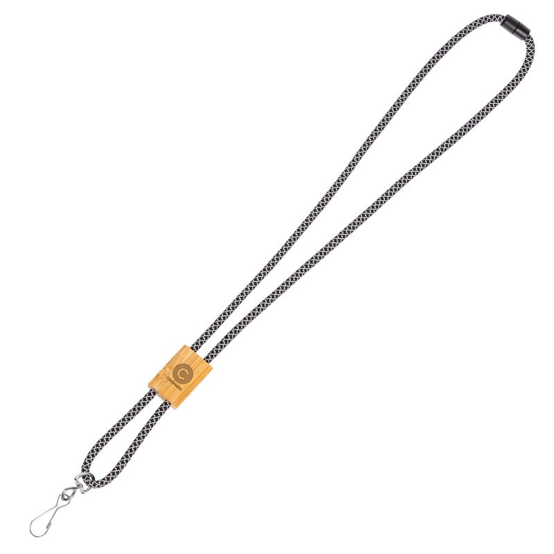 Braided Rope Lanyard with Bamboo Adjuster - 4