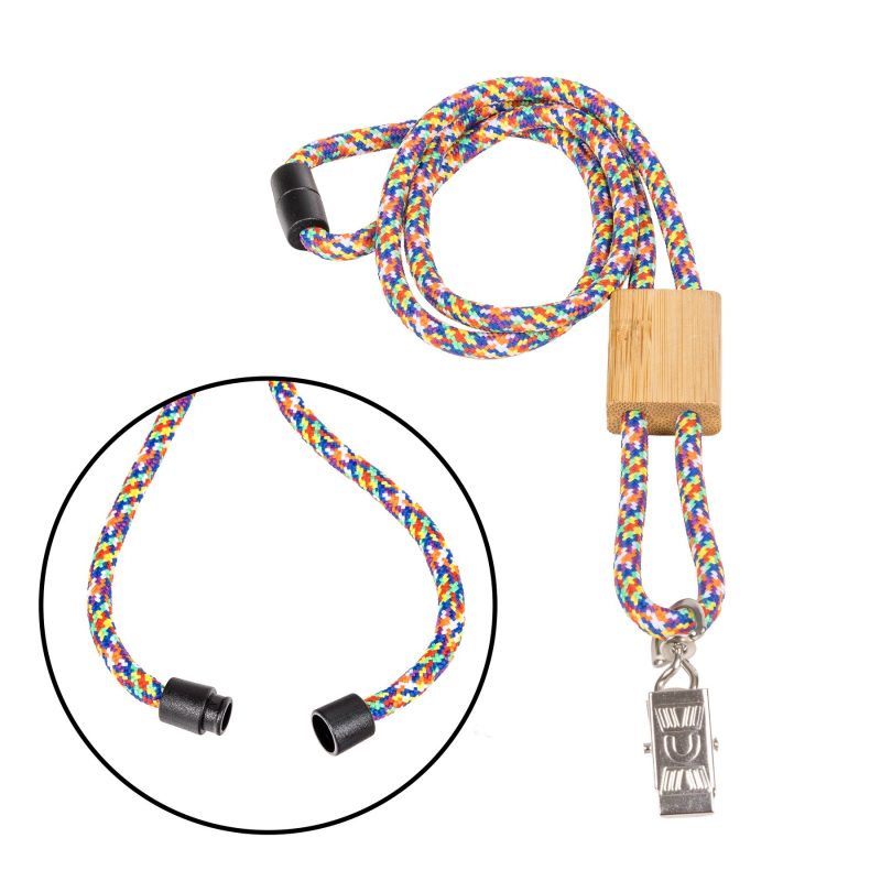 Braided Rope Lanyard with Bamboo Adjuster - 9