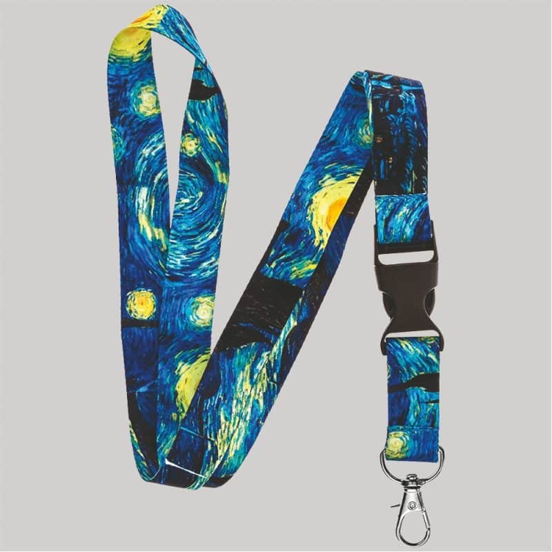 1/2" Full Color custom lanyard printed with company logo with Thumb Trigger attachment 0.50" - 1