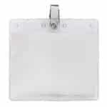 4" x 3" Blank Horizontal Vinyl Pouch with Bulldog Clip - 4