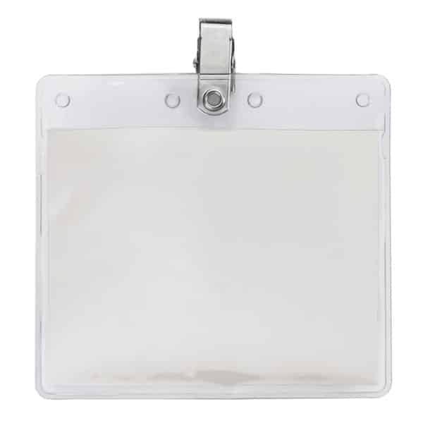 4" x 3" Printed Horizontal Vinyl Pouch with Bulldog Clip - 1