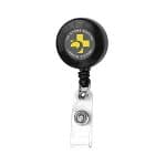 "Bellefontaine VL" Retractable Badge Reel & Badge Holder w/Rotating Alligator Clip (Spot Color) - 4
