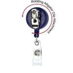 "Bellefontaine VL" Retractable Badge Reel & Badge Holder w/Rotating Alligator Clip (Spot Color) - 6