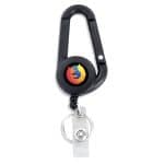 Black Carabiner Badge Reel