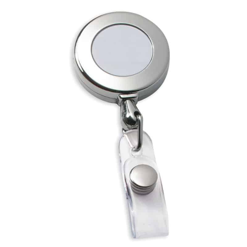 Circle Chrome Retractable Badge Holder - 1