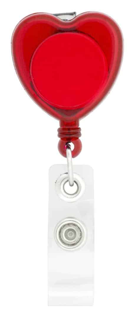 Heart-Shaped Retractable Badge Holder - 3