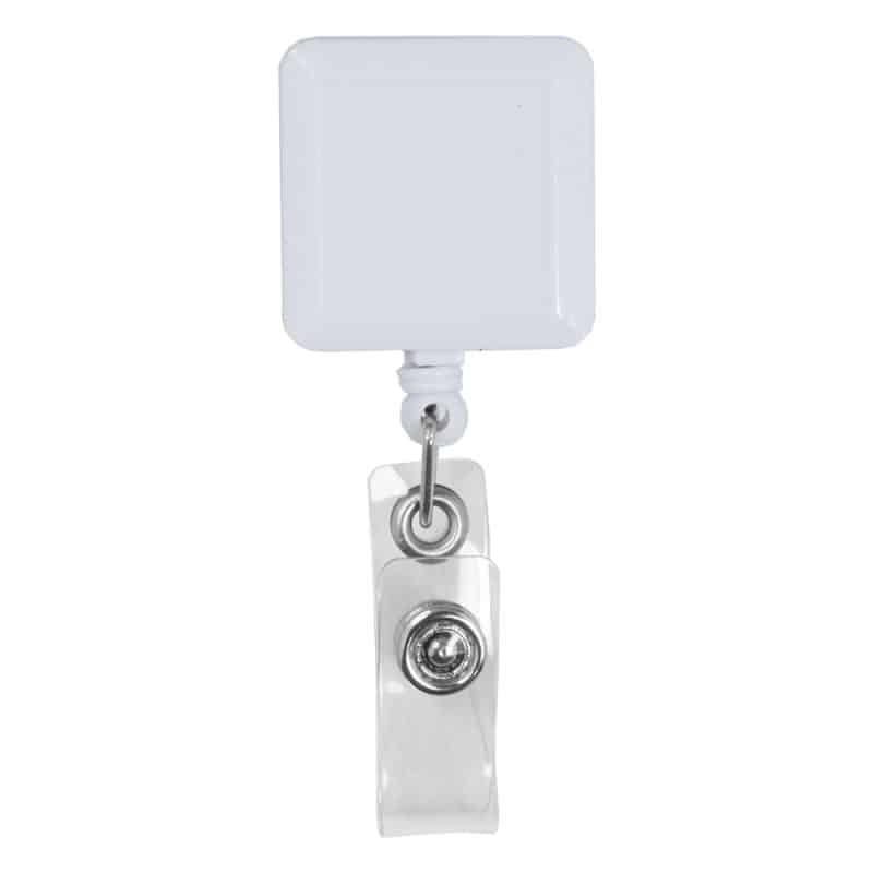 "Kent VL" Square Retractable Badge Reel & Badge Holder w/Metal Slip Clip (Full Color) - 5